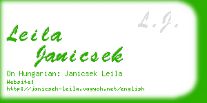 leila janicsek business card